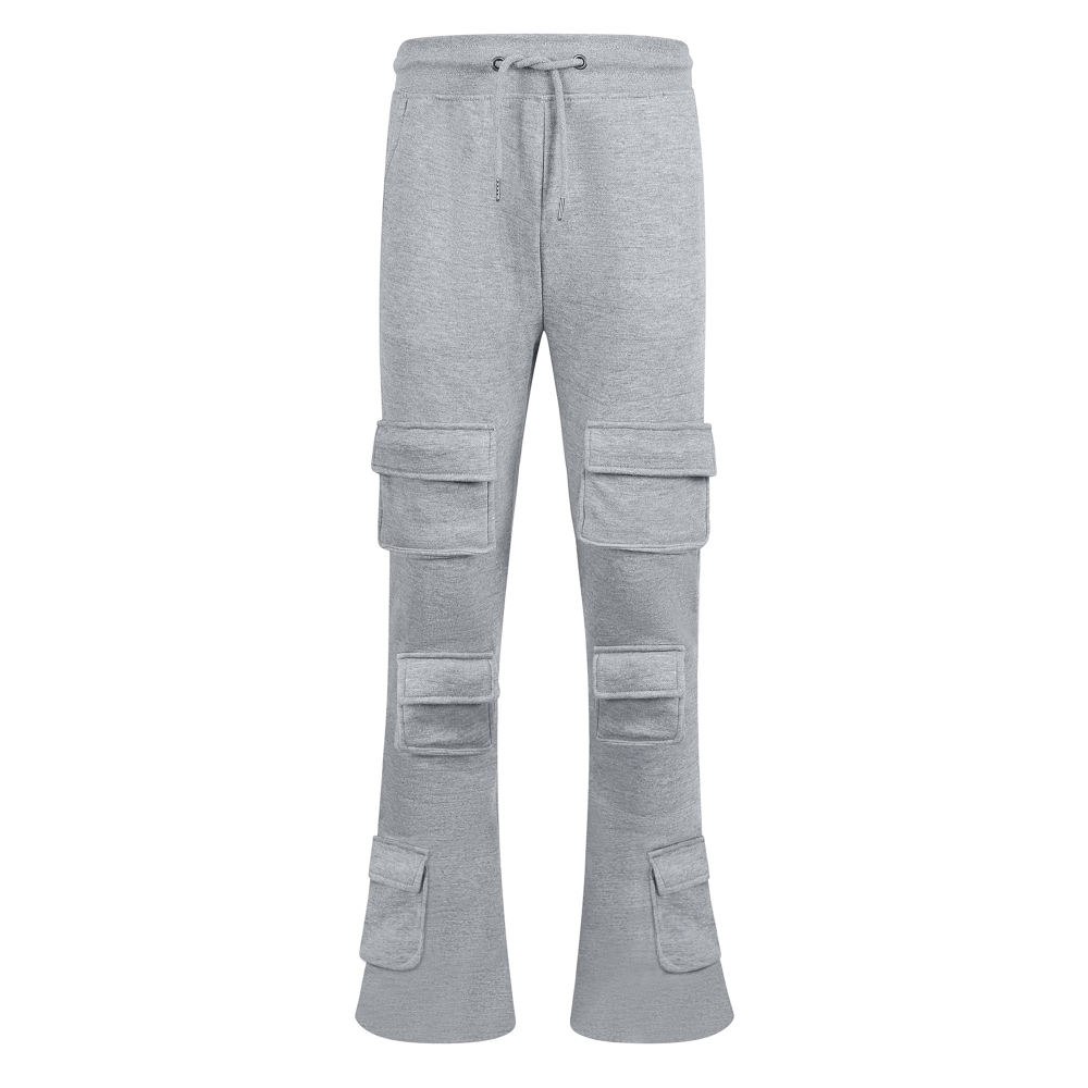 Gray 6 Pocket Flared Sweats